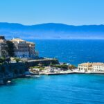 The coast of Greek island Corfu