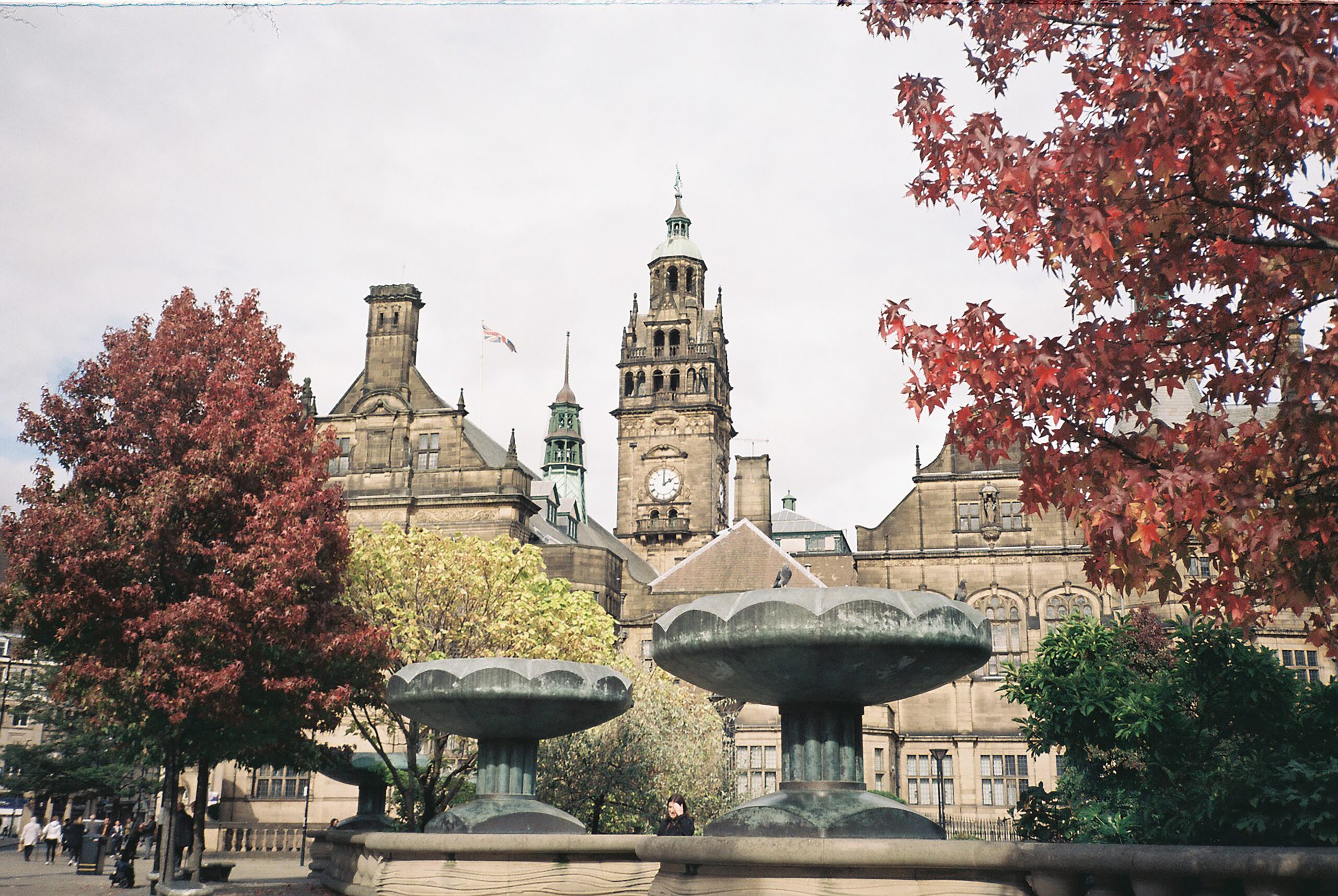 Sheffield view of grand town hall building