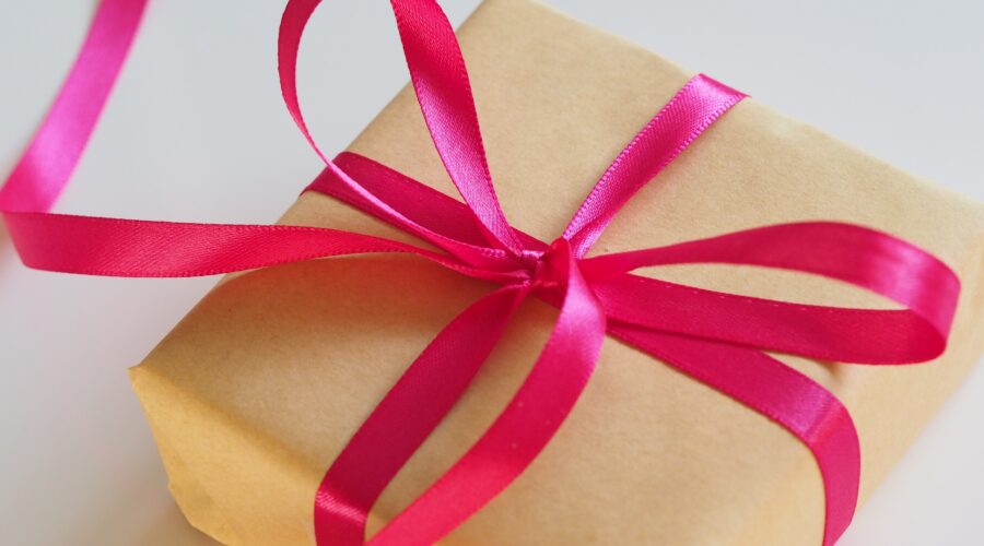 gift with pink ribbon