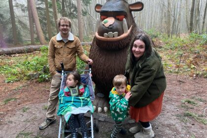 Alex and her family on the Gruffalo Trail