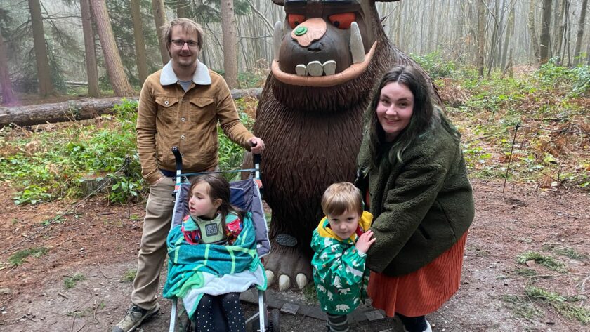 Alex and her family on the Gruffalo Trail